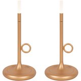 QAZQA Set van 2 buiten tafellampen goud incl. LED en dimmer oplaadbaar - Sjarel Cene