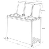 YAMAZAKI Bijela metalna kanta za smeće za odvojeni otpad Tower – | shoptok.hr