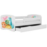 MID.YOU Dječji krevet Dreamy dinosauri 160x80 sa madracem s ladicom Bijela | shoptok.hr