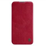Nillkin Qin Leather Pro preklopna torbica z zaščito za kamero za Samsung Galaxy S23 – rdeča | Shoptok.si