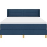 Box Postelja z vzmetnico z vzmetnico Modra 140 x 190 cm blago, (5000125914) | Shoptok.si