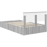  Krevetna konstrukcija s policom Siva Sonoma 120 x 190 cm | shoptok.hr
