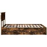  Krevetna konstrukcija s ladicama Dimljeni hrast 140 x 200 cm | shoptok.hr