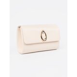 Shelvt Light beige clutch bag with silver elements | Shoptok.si