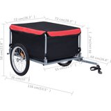 Prikolica za bicikl crno-crvena 65 kg | Eponuda.com