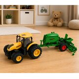  Poljoprivredni traktor sa sijačicom i kultivatorom svjetli žuto 1:24 | shoptok.hr
