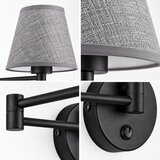 Brilagi Zidna lampa NUBILA 1xE27/15W/230V siva/crna | Eponuda.com