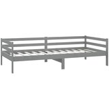  Dnevni ležaj s madracem 90 x 200 cm sivi od masivne borovine Siva | shoptok.hr