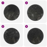 vidaXL Stolna ploča crna Ø 50 x 2,5 cm mramorna | shoptok.hr