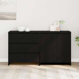  2-komadni Sideboardi u crnom hrastu od inženjerskog drva | shoptok.hr