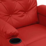  Fotelja na podizanje od umjetne kože crvena boja vina - boja crnog vina 1 | shoptok.hr