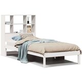 vidaXL Krevet s regalom za knjige bez madraca bijeli 90x190cm borovina | shoptok.hr