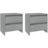 Furnova Nočna omarica 2 kosa siva sonoma 45x34,5x44,5 cm iverna plošča, (22008015) | Shoptok.si