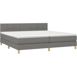  box spring s madracem LED tamnosivi 200x200 cm tkanina | shoptok.hr
