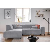 MID.YOU KOTNA SEDEŽNA GARNITURA, rebrasti žamet svetlo siva | Shoptok.si