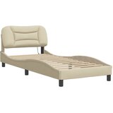 vidaXL Okvir za krevet s uzglavljem krem 90x190 cm od tkanine Cijene