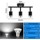 URAQT Stropna svetilka s 3 nastavljivimi reflektorji GU10 | Shoptok.si