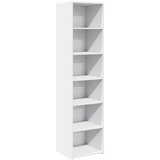  Visoka komoda bijela 45 x 41 x 185 cm od konstruiranog drva | Eponuda.com