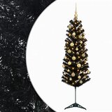  Umjetno usko božićno drvce s kuglicom 150 cm 150 LED lampica | shoptok.hr