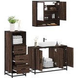 vidaXL 3-dijelni set kupaonskog namještaja boja smeđeg hrasta drveni | shoptok.hr