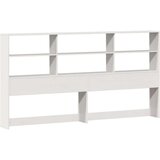vidaXL Krevet s regalom z knjige bez madraca bijeli 200x200cm borovina | shoptok.hr