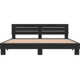  Okvir za krevet crni 200 x 200 cm konstruirano drvo i metal | shoptok.hr