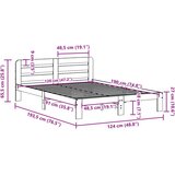 vidaXL Okvir kreveta bez madraca bijeli 120 x 190 cm masivna borovina | shoptok.hr