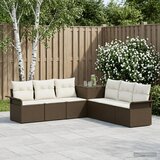  Set sofe 7 kom. Smeđa i krem bijela Poli Rattan i čelik | shoptok.hr