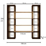 Hanah home Bookshelf CPT6013-200114-190x200x25 cm, Smeđa | Eponuda.ba