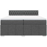  Krevet s oprugama i madracem tamnosivi 200 x 200 cm od tkanine | shoptok.hr