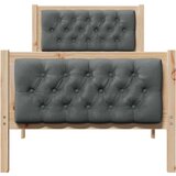  Konstrukcija postelje Temno siva 75 x 190 cm Masivno borovo les, (5000084706) | Shoptok.si