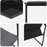  Vrtni set za objed 17 pcs Crna Čelik | shoptok.hr