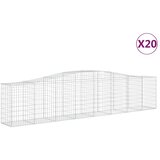  Lučne gabionske košare 20 kom 400x50x80/100cm pocinčano željezo | shoptok.hr