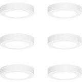 QAZQA Komplet 6 Vgradni ali nadometni reflektor beli 14 cm vključno z LED 3 stopnjami zatemnitev v toplo - Trans | Shoptok.si