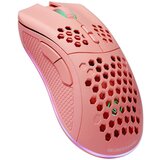 DELTACO GAMING Mi&amp;scaron; Wireless ultralahki 70g teža, RGB, SPCP6651, 400-4800 DPI, 1000 Hz, ROZA Slike