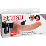 Pipedream Fetish Fantasy 9" Vibrating Hollow Strap-On with Balls Flesh | shoptok.hr