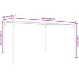  Sjenica bijela 4 x 4 m 180 g/m² od tkanine i čelika | shoptok.hr