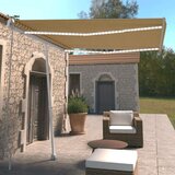  Tenda na ručno uvlačenje s LED svjetlima 300x250 cm žuto-bijela | shoptok.hr