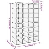  Stalak za cipele prozirni 93 x 36,5 x 140 cm PP | shoptok.hr