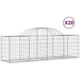  Lučne gabionske košare 20 kom 200x50x60/80 cm pocinčano željezo | shoptok.hr