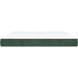 vidaXL Vzmetnica z žepkasto vzmetjo temno zelena 180x200x20 cm žamet | Shoptok.si