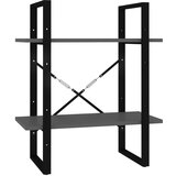 Maison Chic Knjižna omara - Knjižni regal 2-nadstropna siva 60x30x70 cm iverna plošča, (21726021) | Shoptok.si