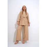 Trend Alacati Stili Ženski komplet bluza i pantalone ALC-X12299, Bež | Eponuda.com