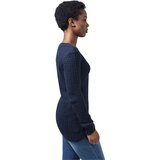 UC Ladies Women's sweater with a long wide neckline in a navy design Cene