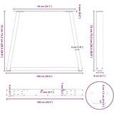 vidaXL noge jedilne mize v-oblika 2 kosa antracit 100x(72-73,3) cm | Shoptok.si