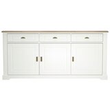 MID.YOU komoda cottage, bela, imitacija hrasta, 200 cm | Shoptok.si