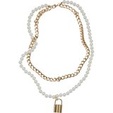 Urban Classics Accessoires Padlock Pearl Layering Necklace gold | shoptok.hr