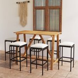  7-dijelni vrtni barski set s jastucima crni | shoptok.hr