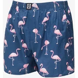 Horsefeathers Manny Boxer Shorts Blue/ Flamingos Print