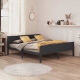  Okvir za krevet od masivne borovine sivi 200 x 200 cm | shoptok.hr